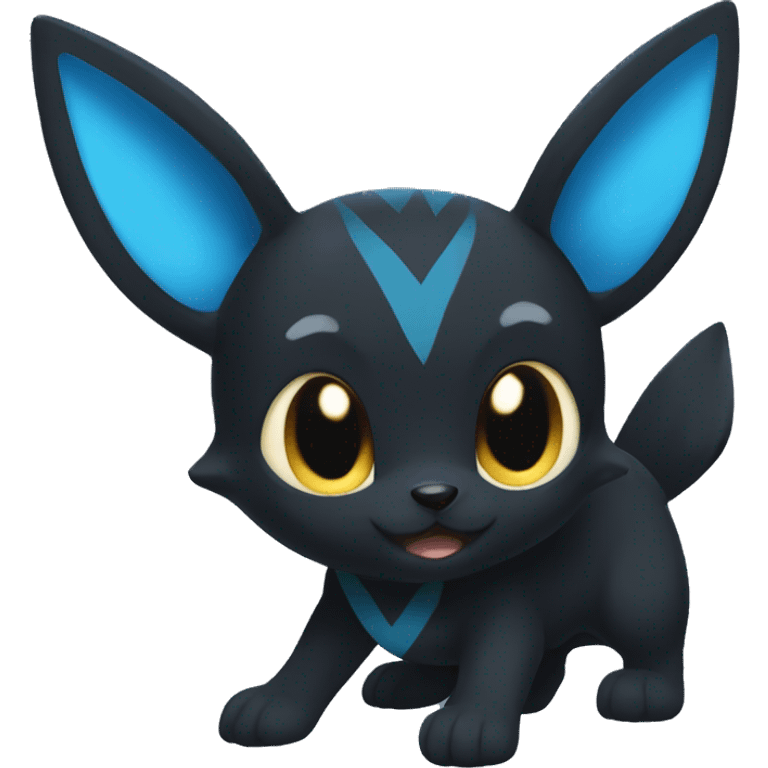 Umbreon with blue and white ears emoji