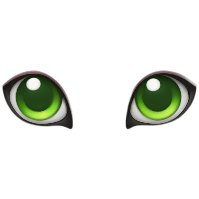 Pink cat with green eyes emoji