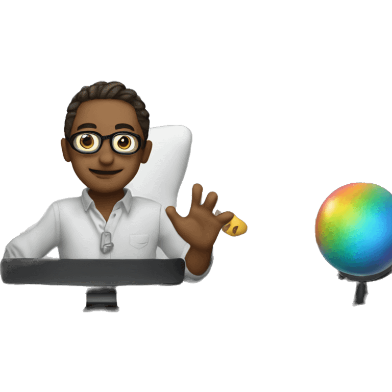 The magic designer who does tricks in front of the computer emoji