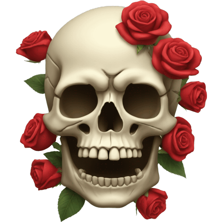 skull with roses emoji