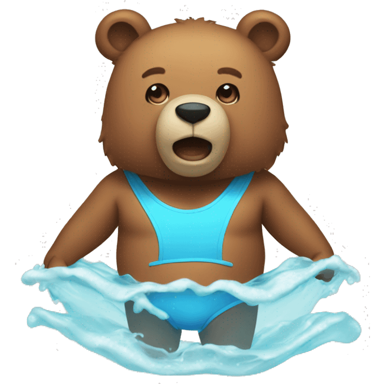 Bear in bathing suit emoji