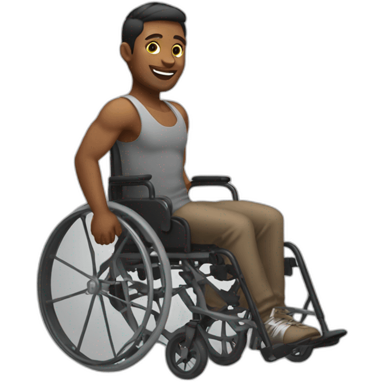 male dancer in wheelchair emoji