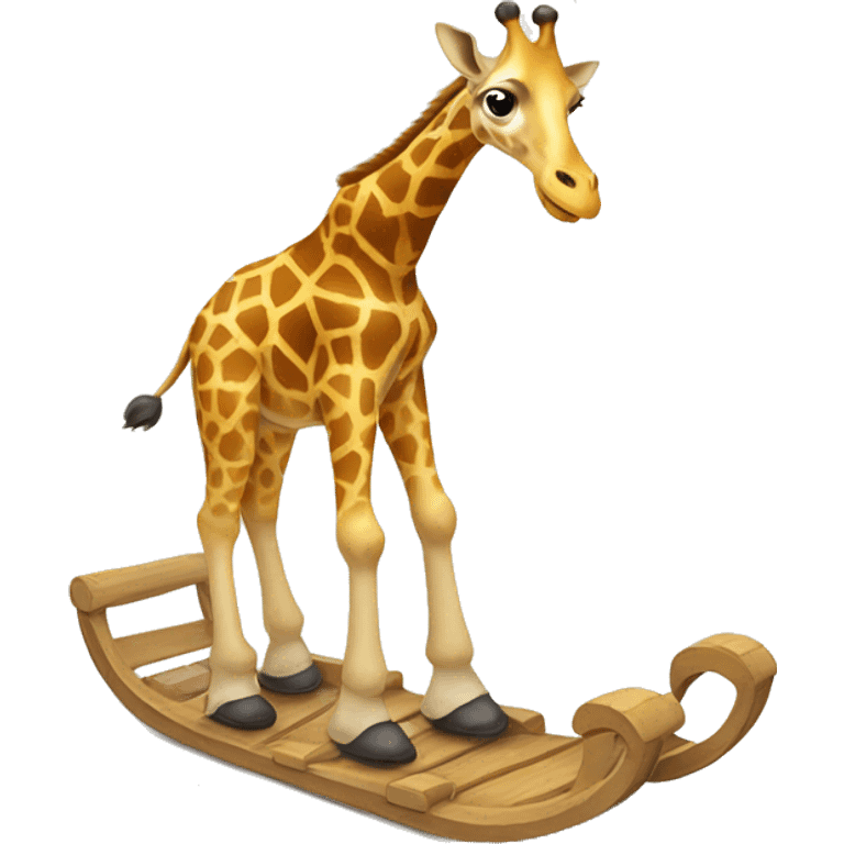 Giraffe on sled emoji