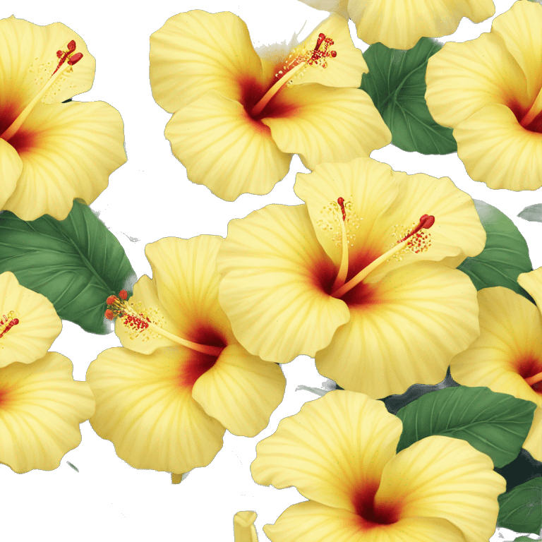 light pastel yellow hibiscus emoji