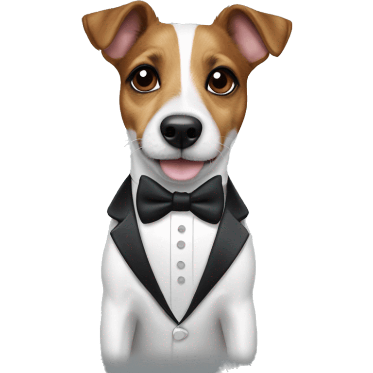 jack russell wearing a tuxedo  emoji