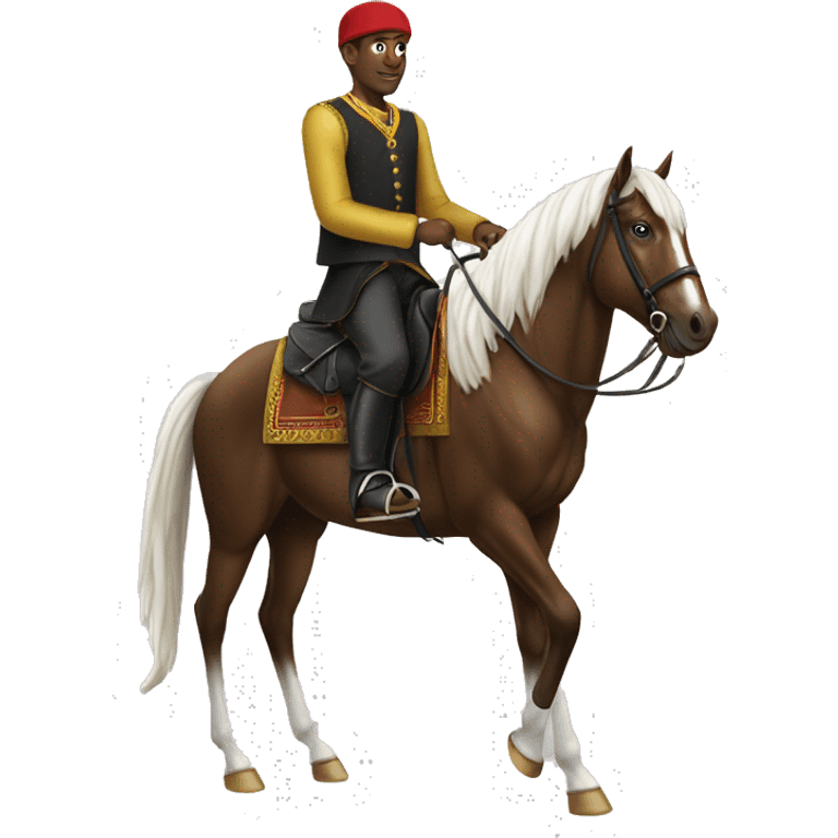 Ibrahim Traoré sur cheval d'or  emoji