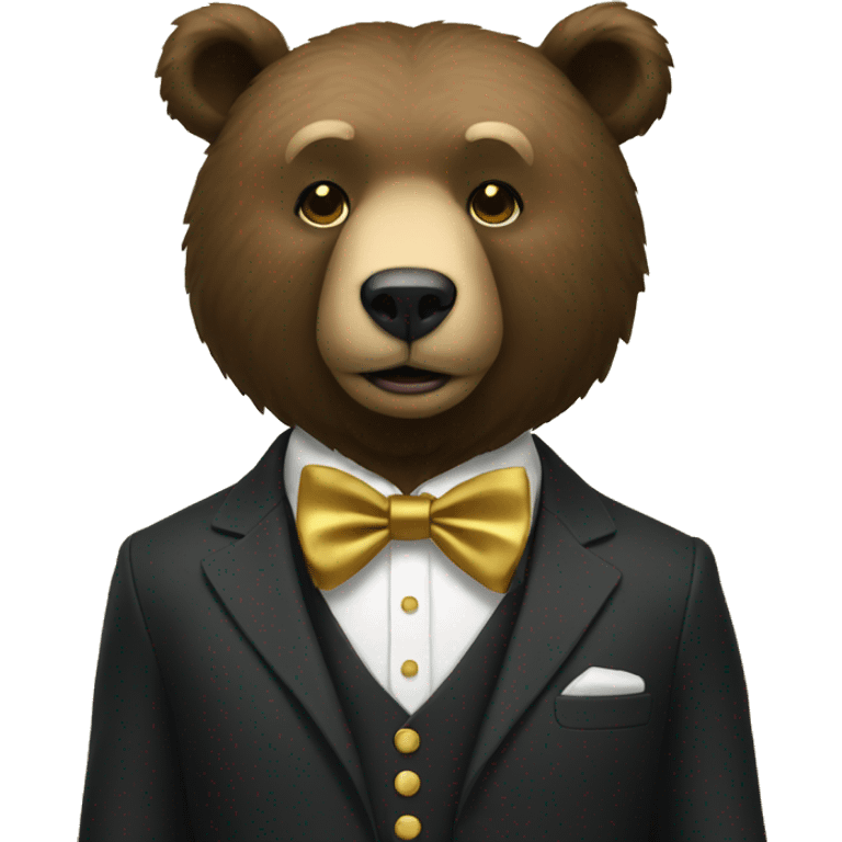 bear in suit with gold emoji