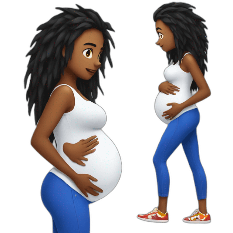 Pregnant sonic emoji