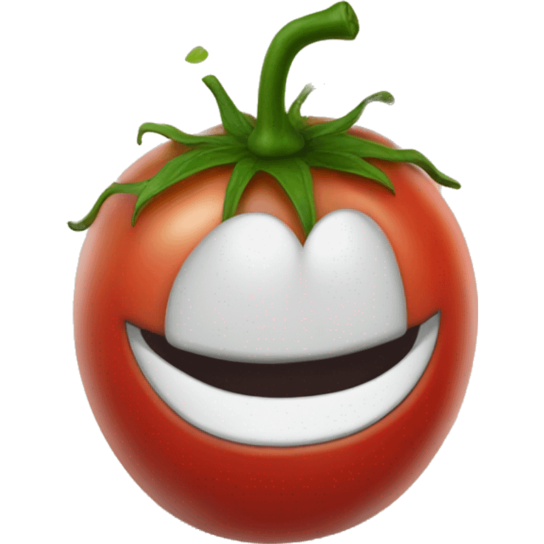 Smiling Tomato wearing combat boots emoji