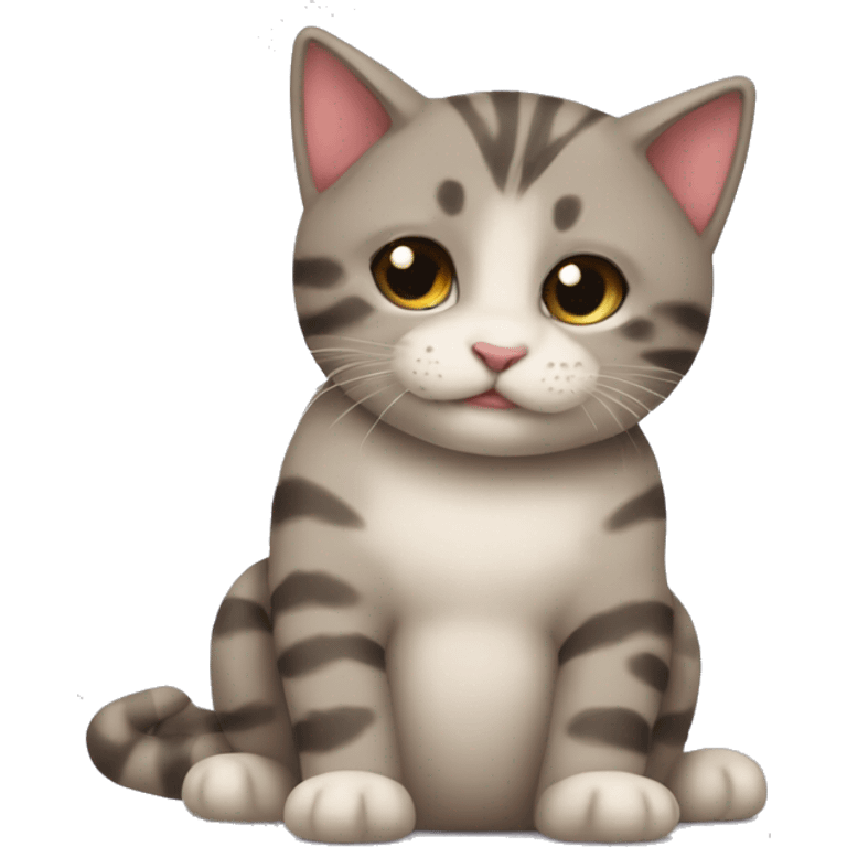 Un gatto che bacia un altro gatto  emoji