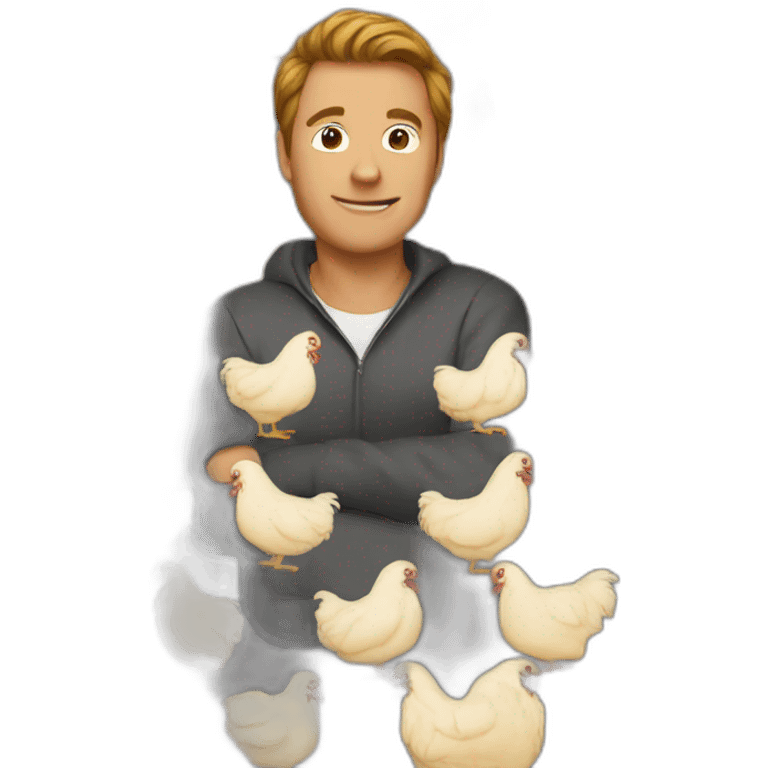 a men in a chicken suit emoji