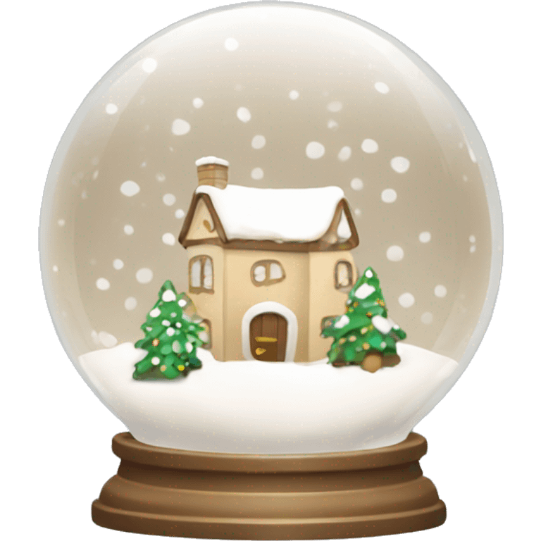 Beige snowy snow globe emoji