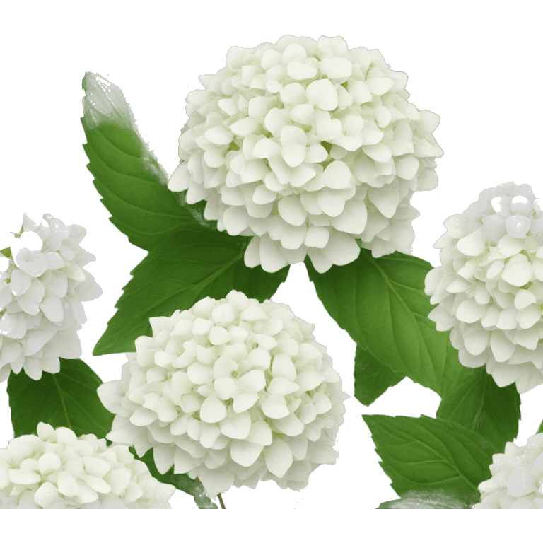 White hydrangeas  emoji