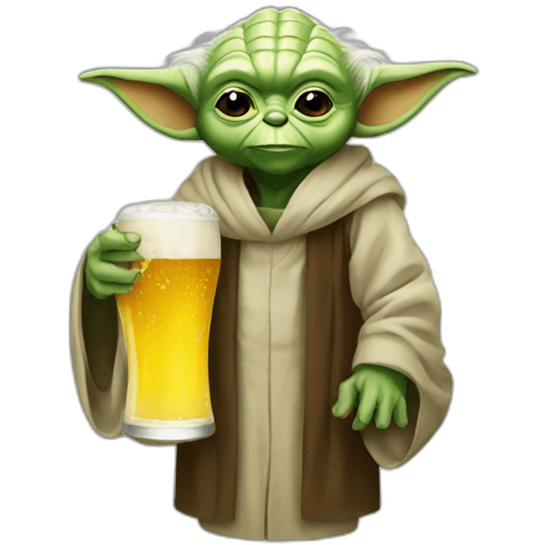 Yoda drink beer  emoji