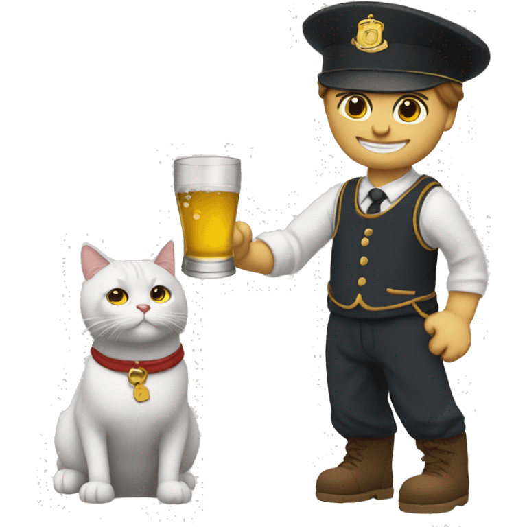 Un chat qui est breton et qui boit de l’alcool emoji