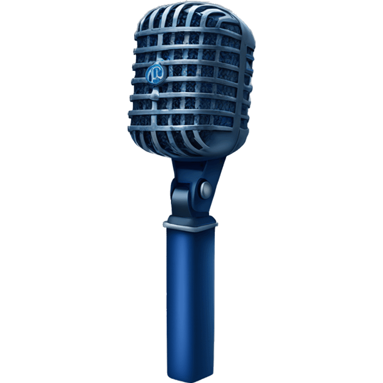 dark blue microphone  emoji