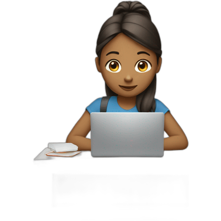 girl working on laptop emoji