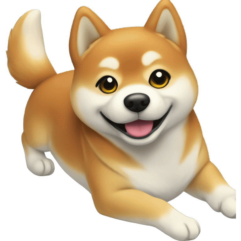 playful shiba inu outdoors emoji