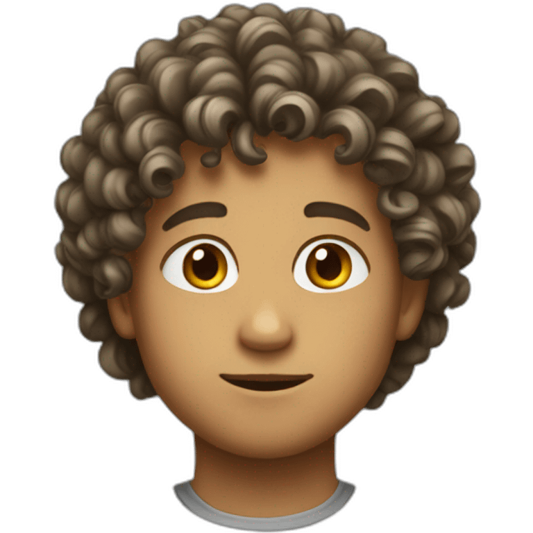 a boy with curly hairs  emoji