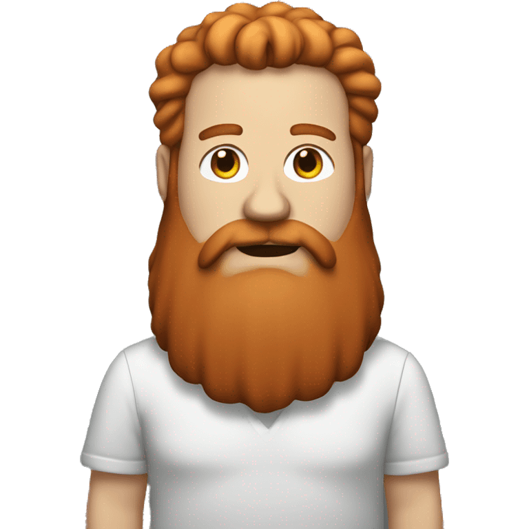 caseoh, man, fat, red hair, long beard, full body emoji