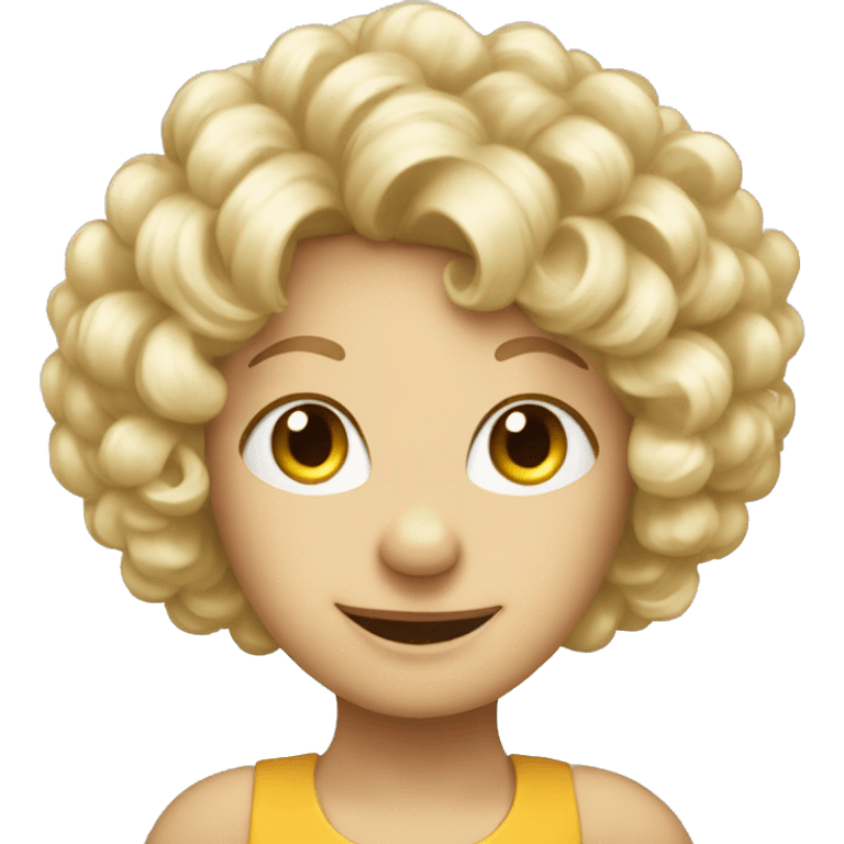 mouse with curly blond wig emoji