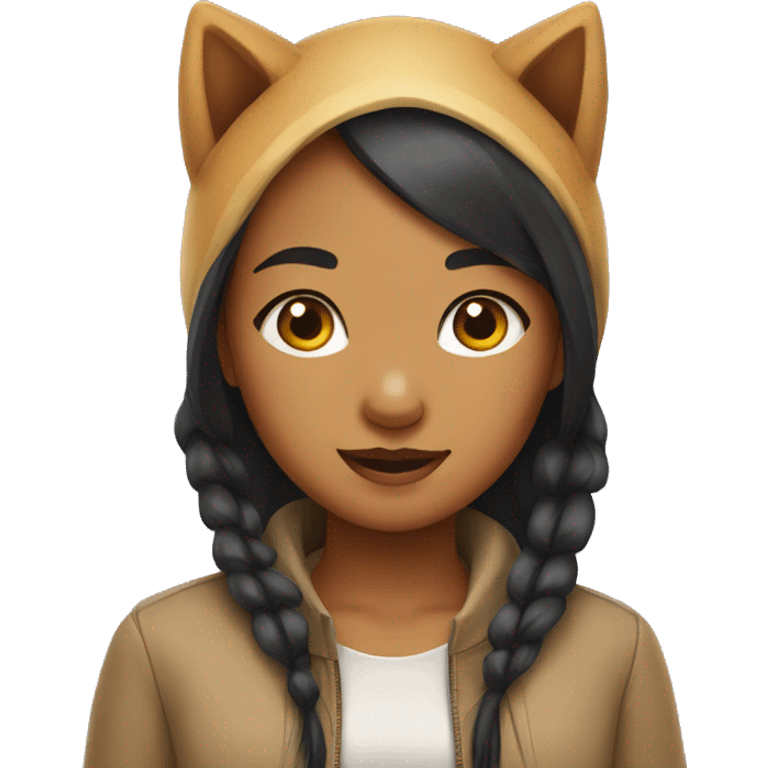 Girl with shiba inu dog emoji