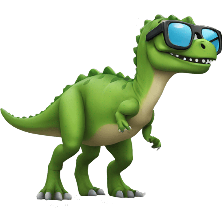 dinosaur cool glasses emoji