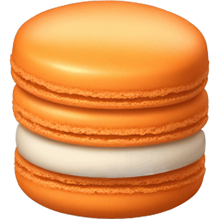 Realistic orange macaroon emoji