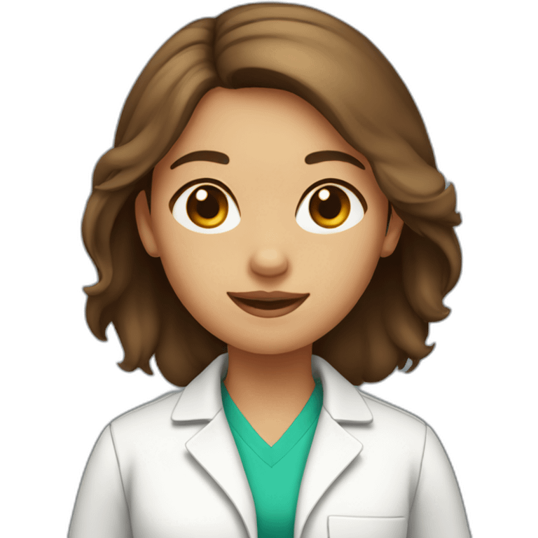 Lab girl brown hair emoji