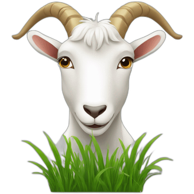 goat eating grass emoji