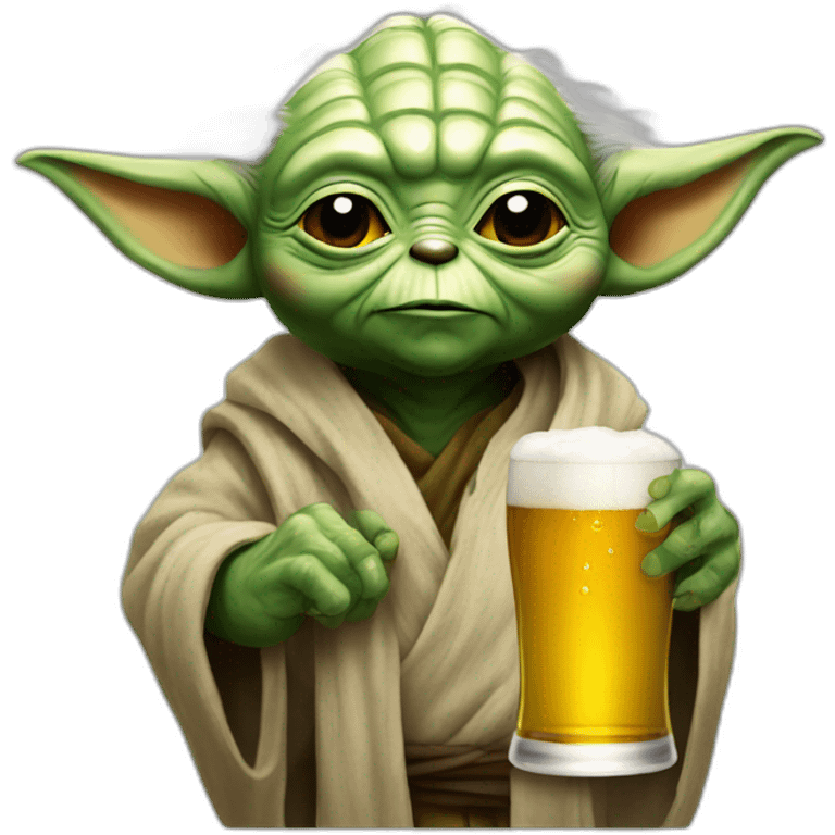 Yoda drink à beer emoji