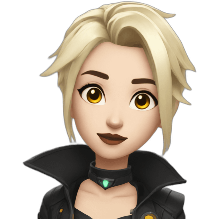 mercy,overwatch,goth emoji