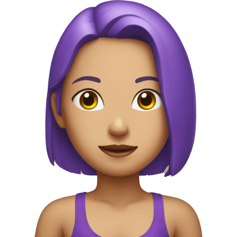 "girl in purple swimsuit against wall" emoji