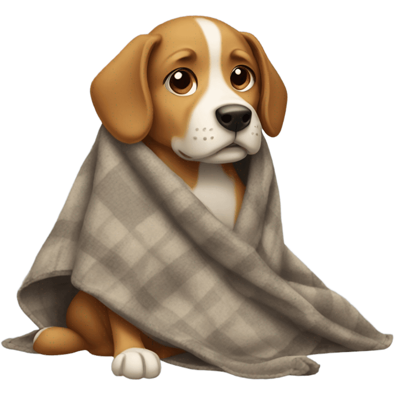 Dog with a blanket  emoji