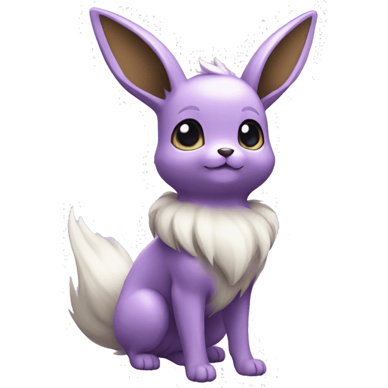 Kawaii Shiny Pastel Purple Eevee Full Body emoji