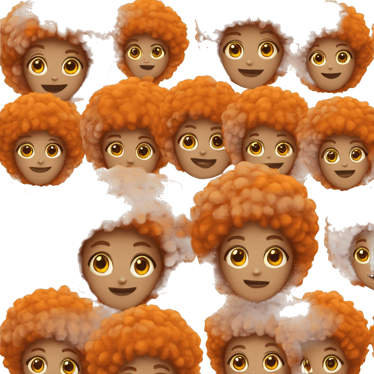 Girl with orange afro  emoji