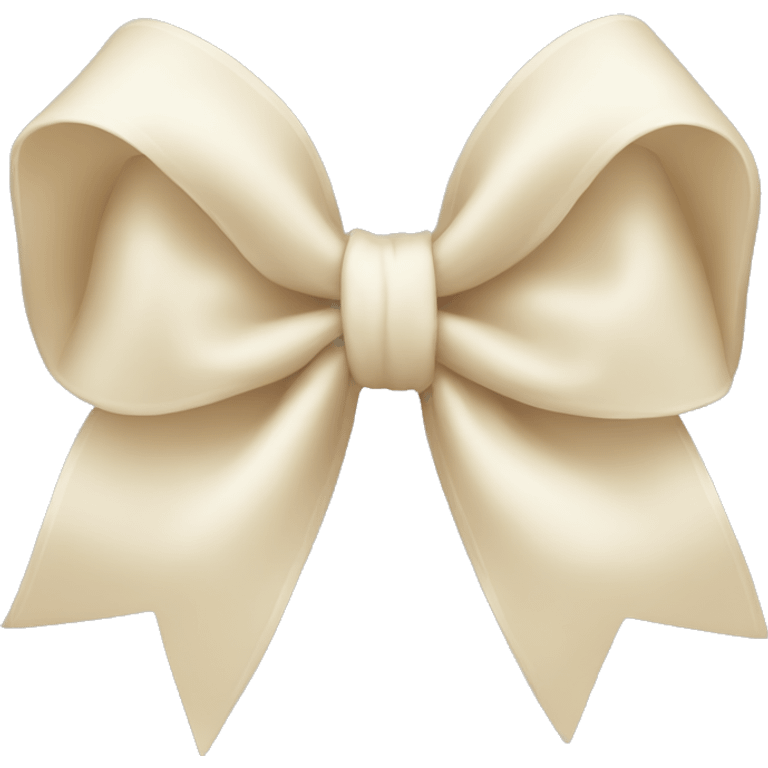 Cream colour bow emoji