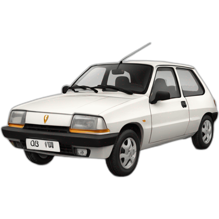 Renault Clío white old emoji