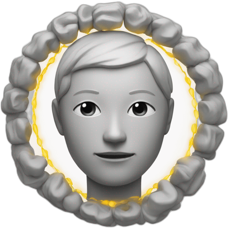 ring around human head meditation emoji