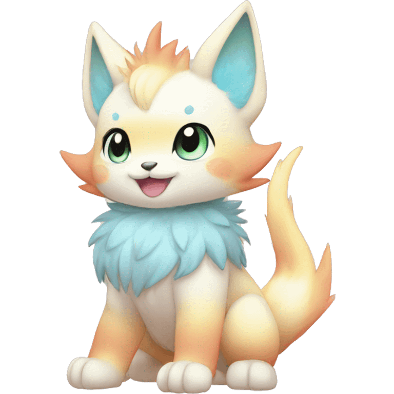 Anthro-Pastel-Gradient-Fur-Sona-Chibi-Shiny-Fakémon full body emoji