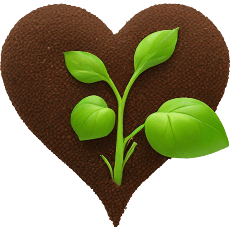 heart shape seed with Sprout emoji