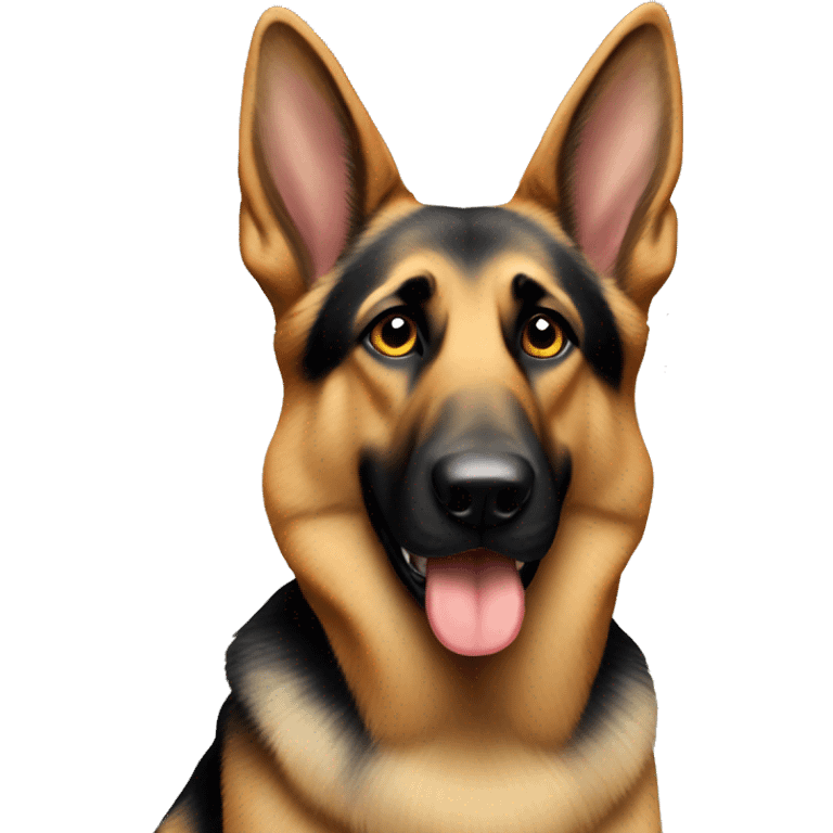 german shepherd with one down ear emoji