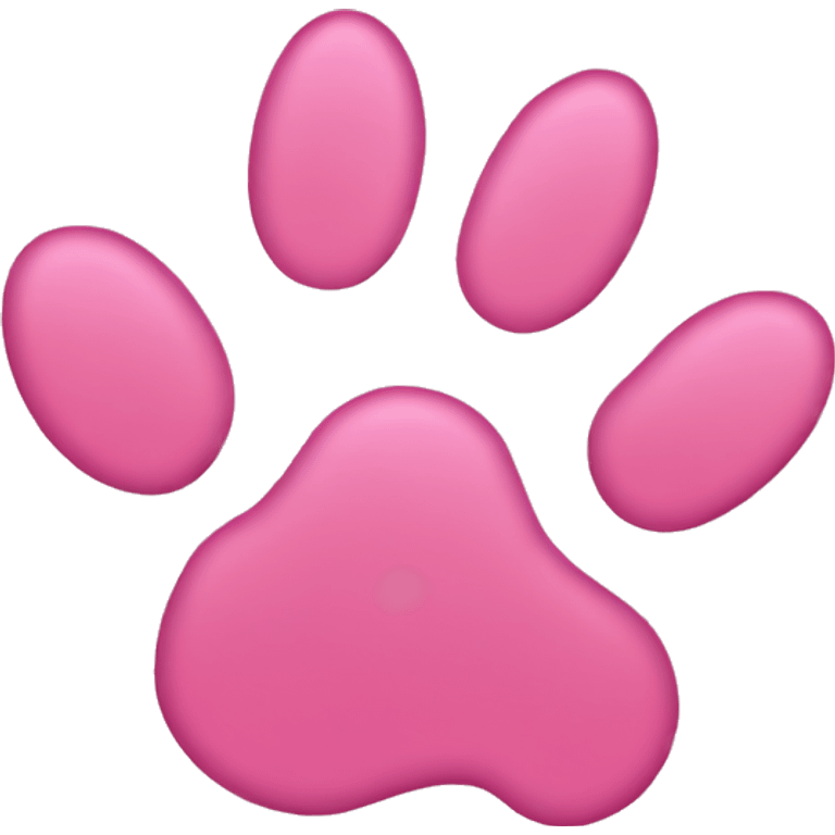 Pink paw print  emoji