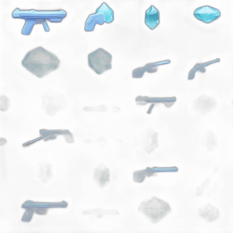 crystal, weapon, gun emoji