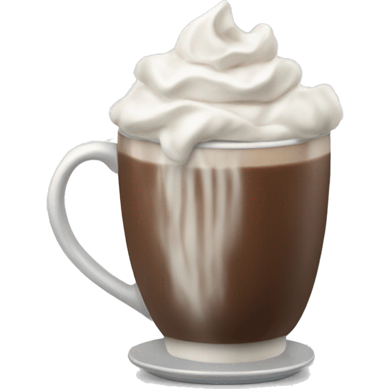 Hot chocolate with whipped cream  emoji