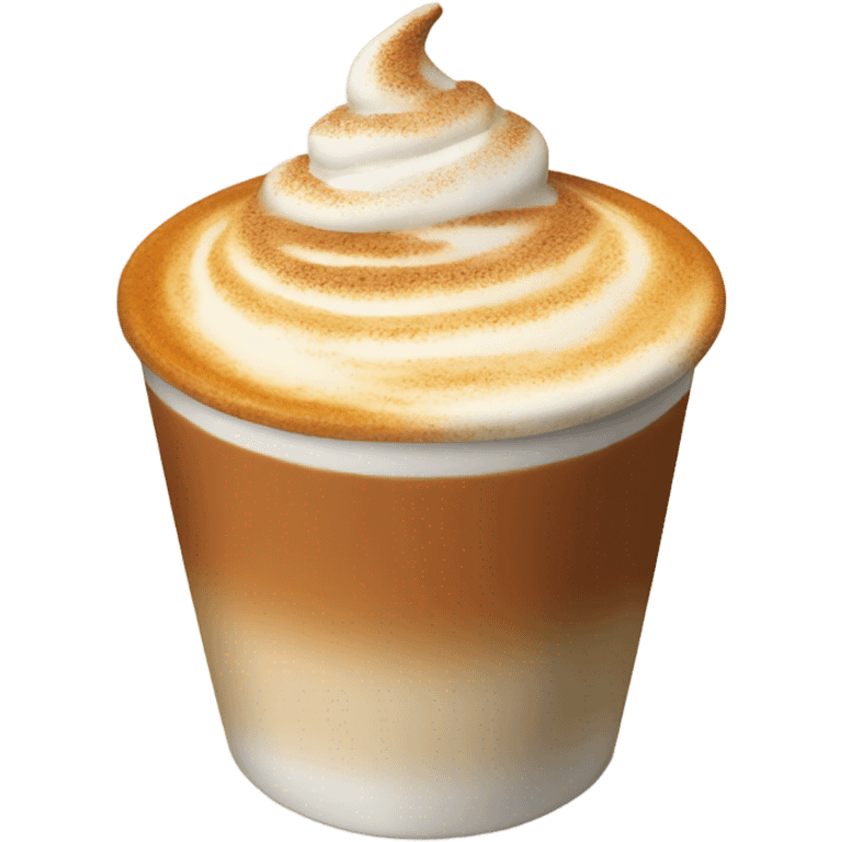 Realistic pumpkin latte emoji