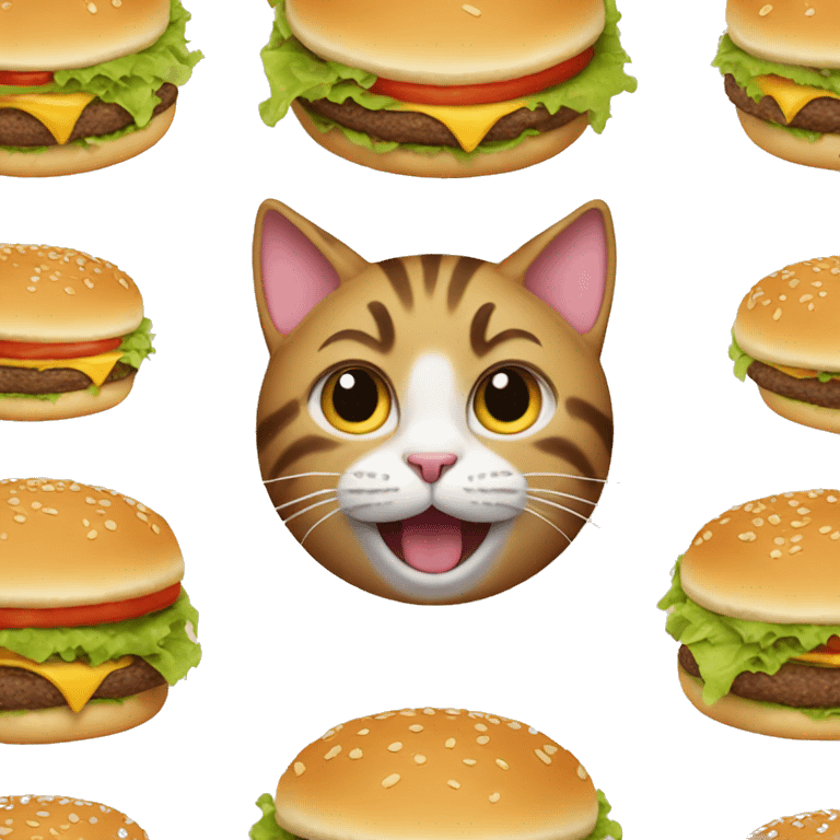 cat with hamburger  emoji