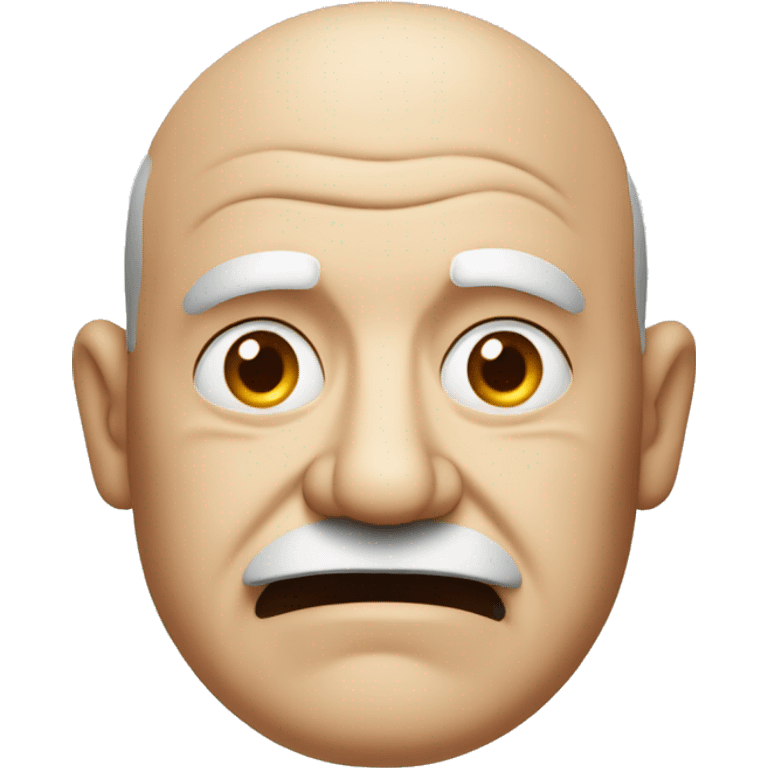 Mad balding old fat man with red face emoji