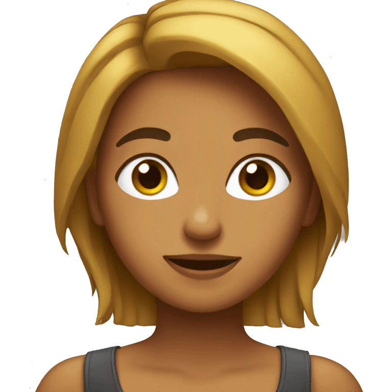 Chica con pelo castaño  emoji