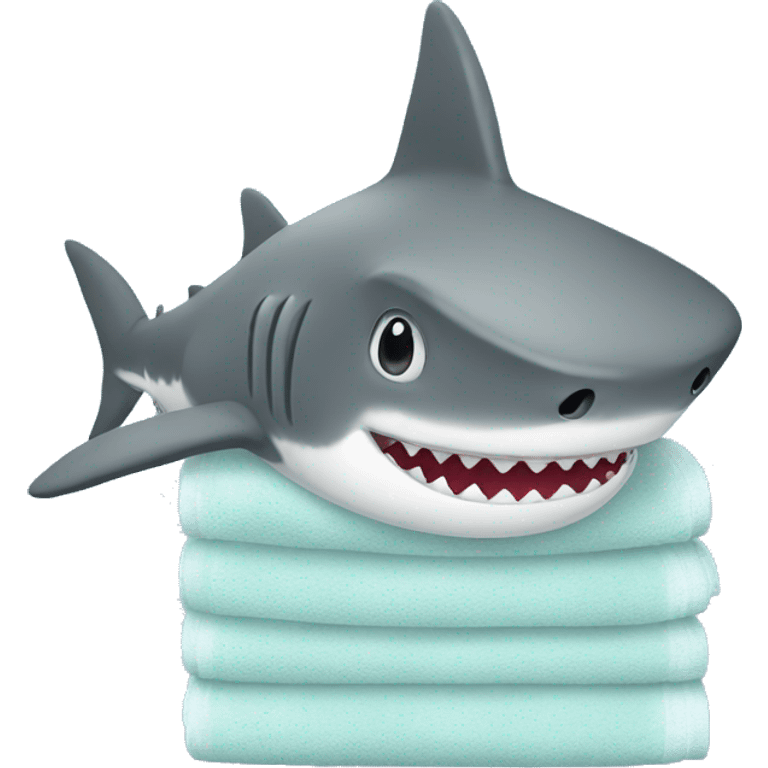 Shark with towel emoji